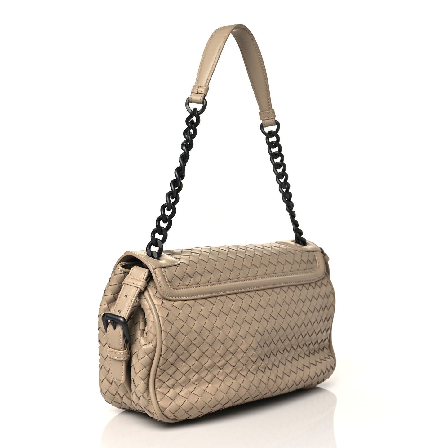 Nappa Intrecciato Rialto Shoulder Bag Nude