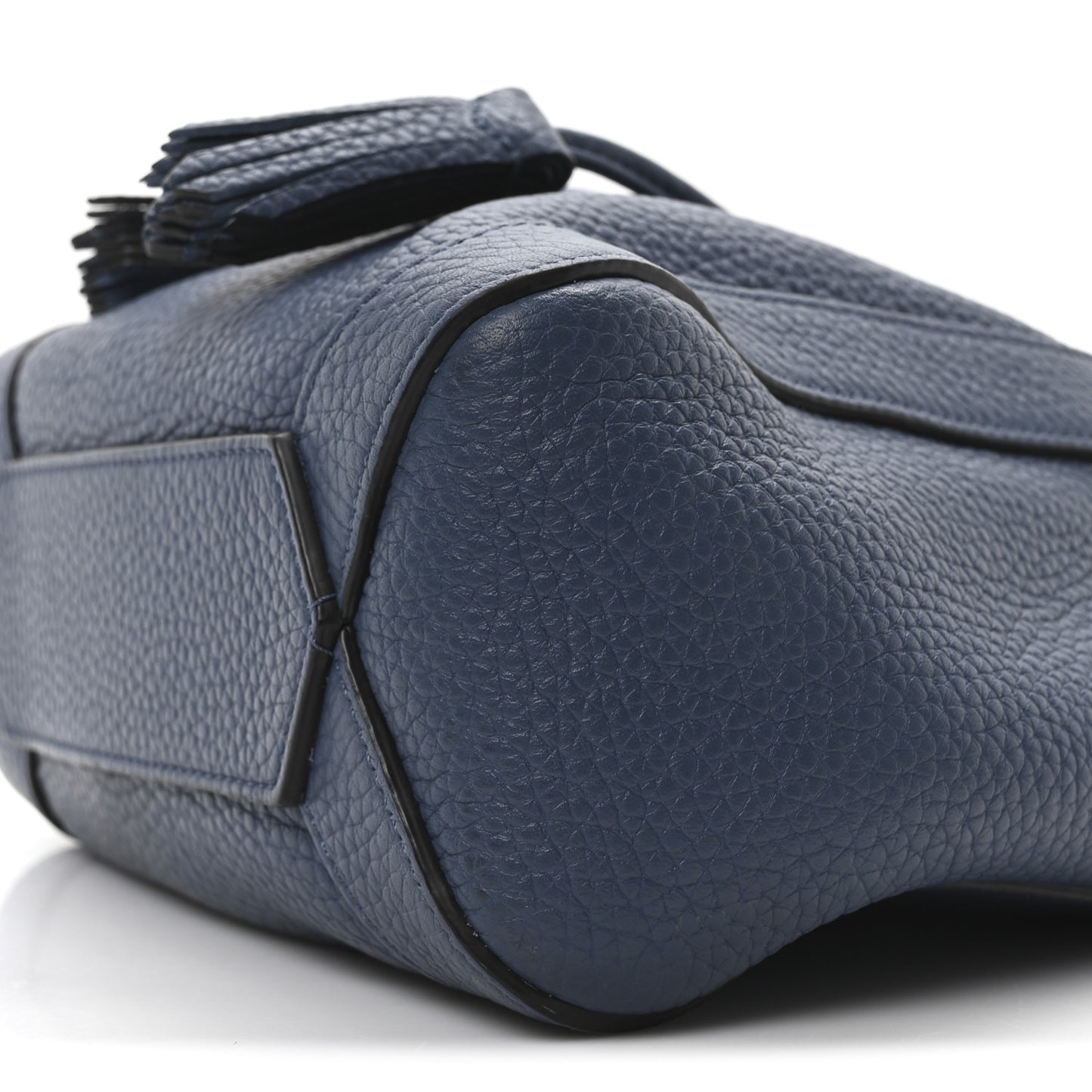 Heavy Grain Calfskin Mini Millie Steel Blue