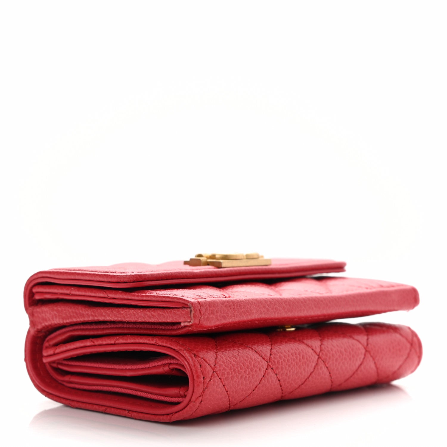 Chanel Caviar Quilted Small Boy Flap Wallet Red 4 of 9