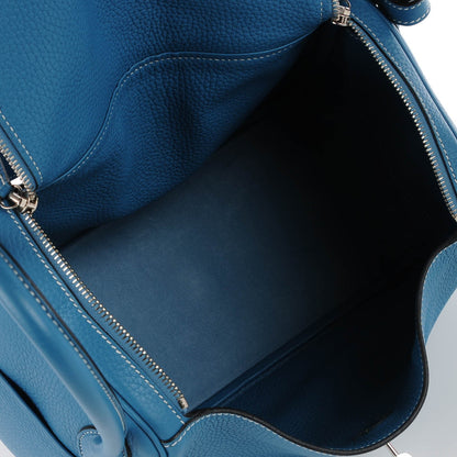 Hermes Taurillon Clemence Lindy 30 Blue Jean 15 of 19