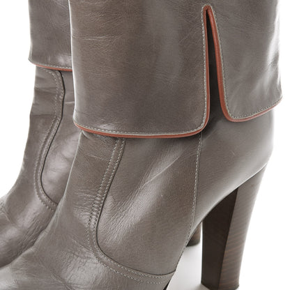 Chloe Sheepskin Fold Over Ankle Boots 39 Grey 11 of 12