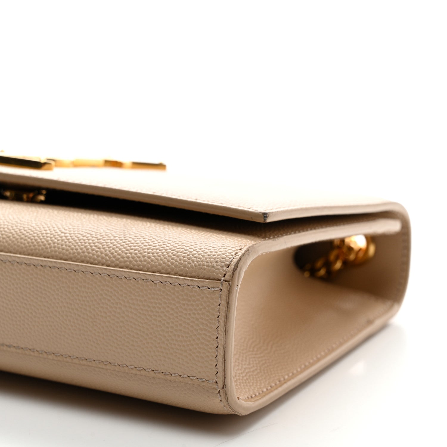 Saint Laurent Grain De Poudre Small Monogram Kate Satchel Nude Powder 9 of 9