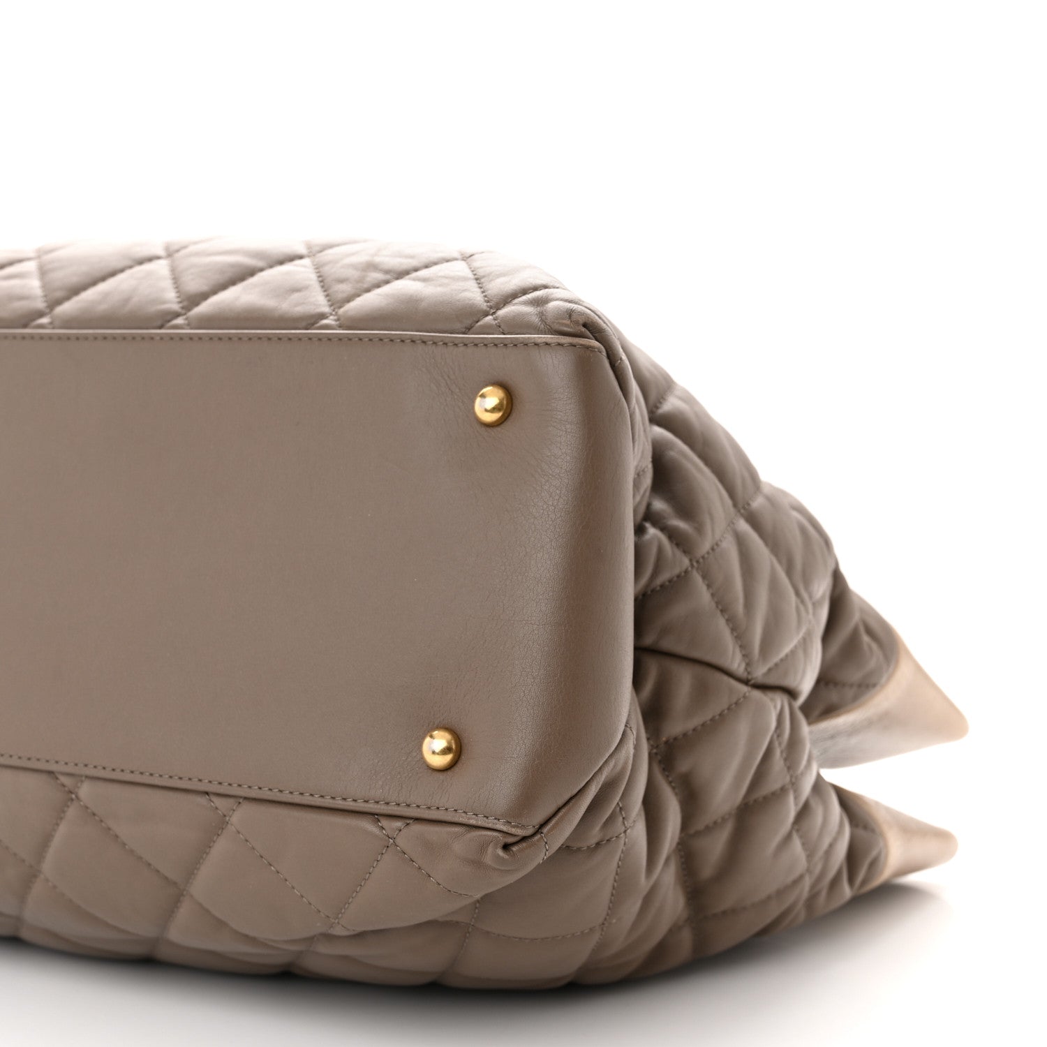 Chanel Calfskin Quilted Large Soft Elegance Tote Beige 12 of 13