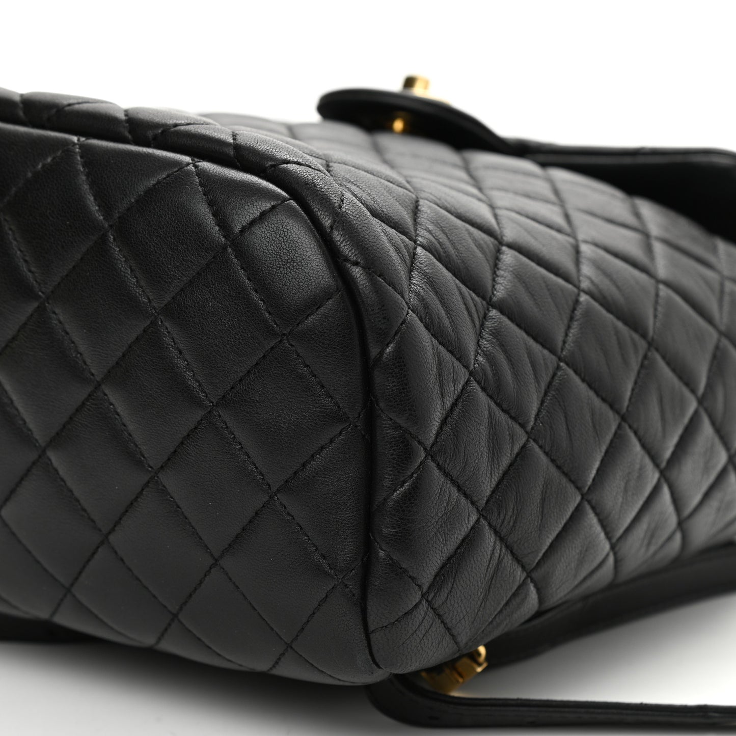 Lambskin Quilted Small Urban Spirit Backpack Black