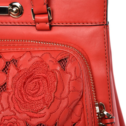 Valentino Garavani Vitello Lace Demetra Satchel Coral 8 of 10