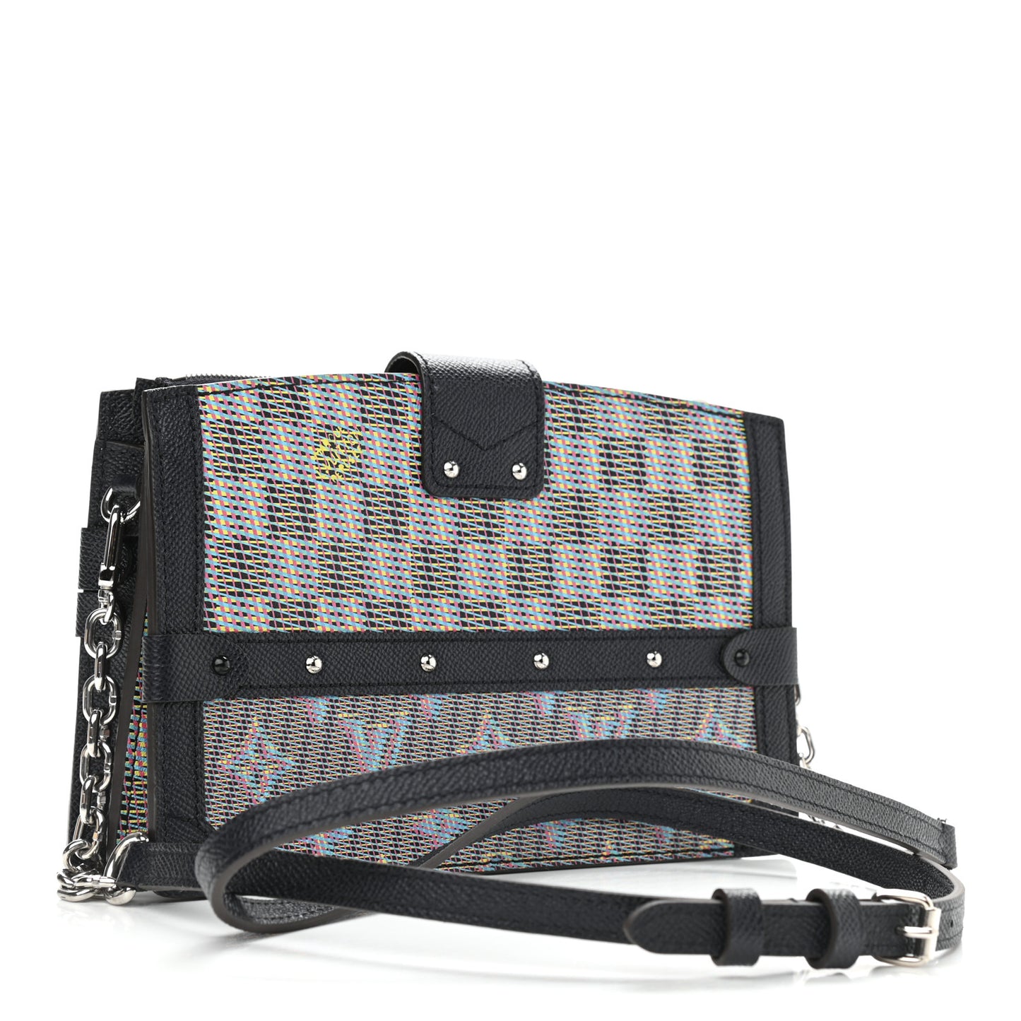 Calfskin Monogram LV Pop Trunk Clutch Blue