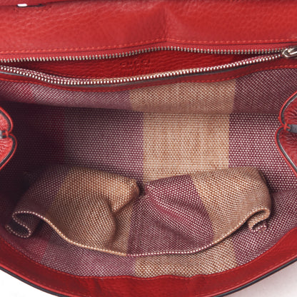 Gucci Cellarius Calfskin Small Bamboo Daily Top Handle Bag Hibiscus Red 7 of 9