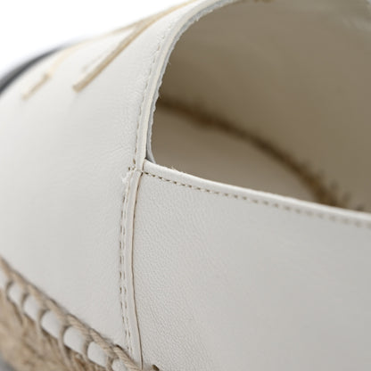 Chanel Lambskin CC Espadrilles 36 White Black 10 of 15