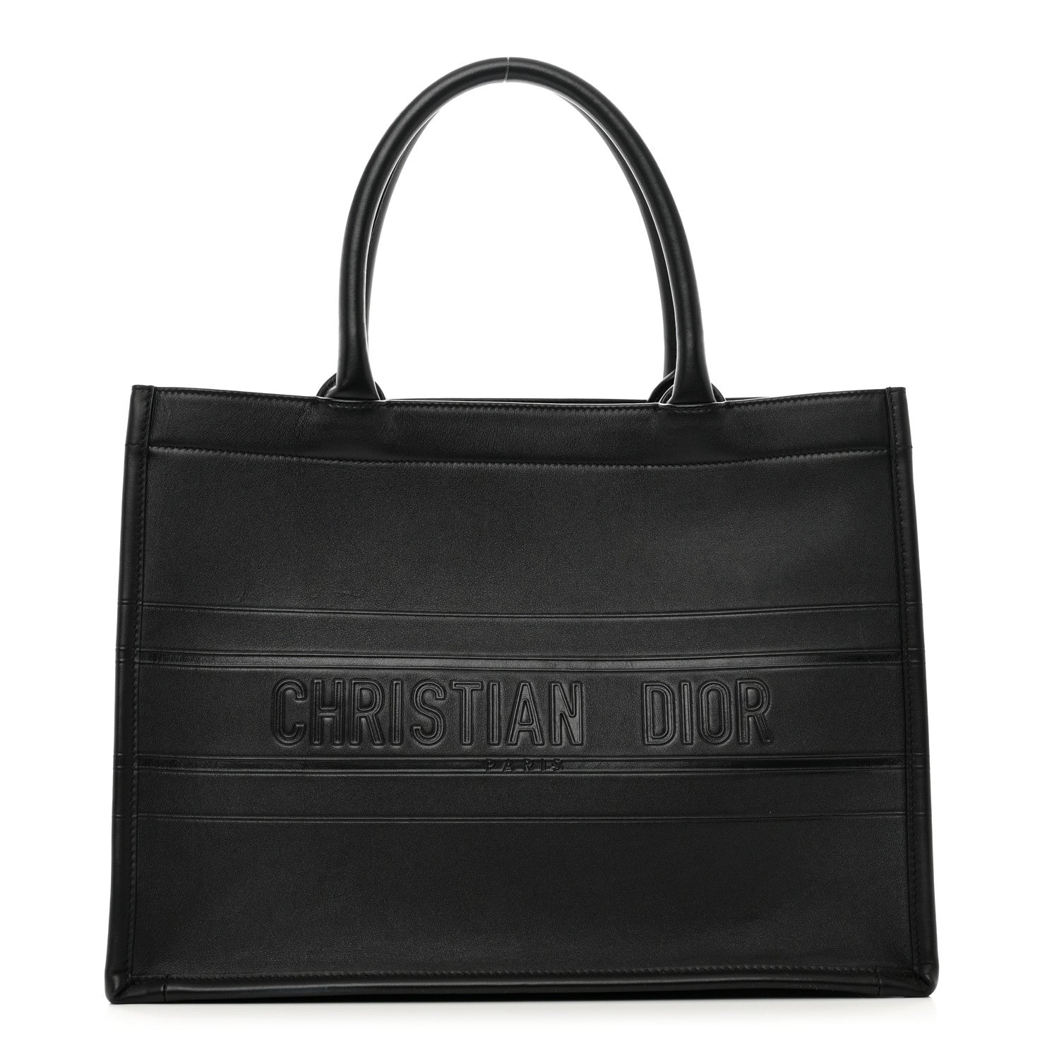 Christian Dior Calfskin Embossed Medium Book Tote Black 1 of 11