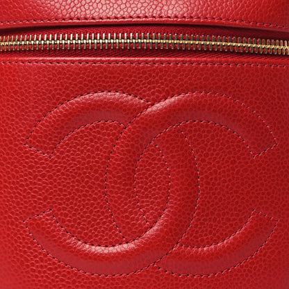 Chanel Caviar Vanity Cosmetic Case Red 9 of 13