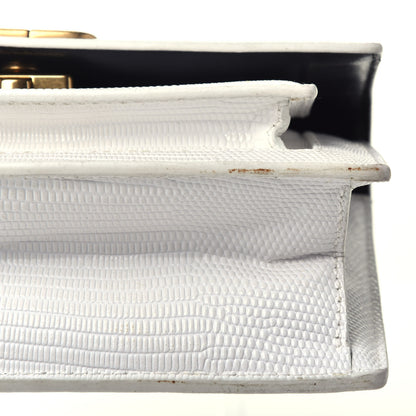 Balenciaga Patent Calfskin Lizard Embossed XS Sharp Top Handle Bag White 10 of 12