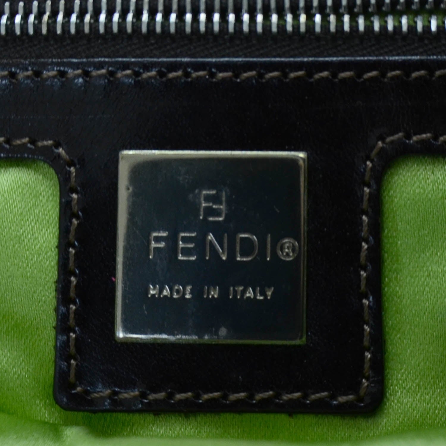 Fendi Denim Embroidered Baguette Multicolor 11 of 12