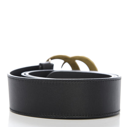 Gucci Moon Calfskin Pearl Double G 40mm Belt 90 36 Black Cream 2 of 5