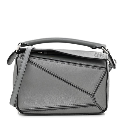 Loewe Metallic Calfskin Mini Puzzle Bag Gunmetal 1 of 11