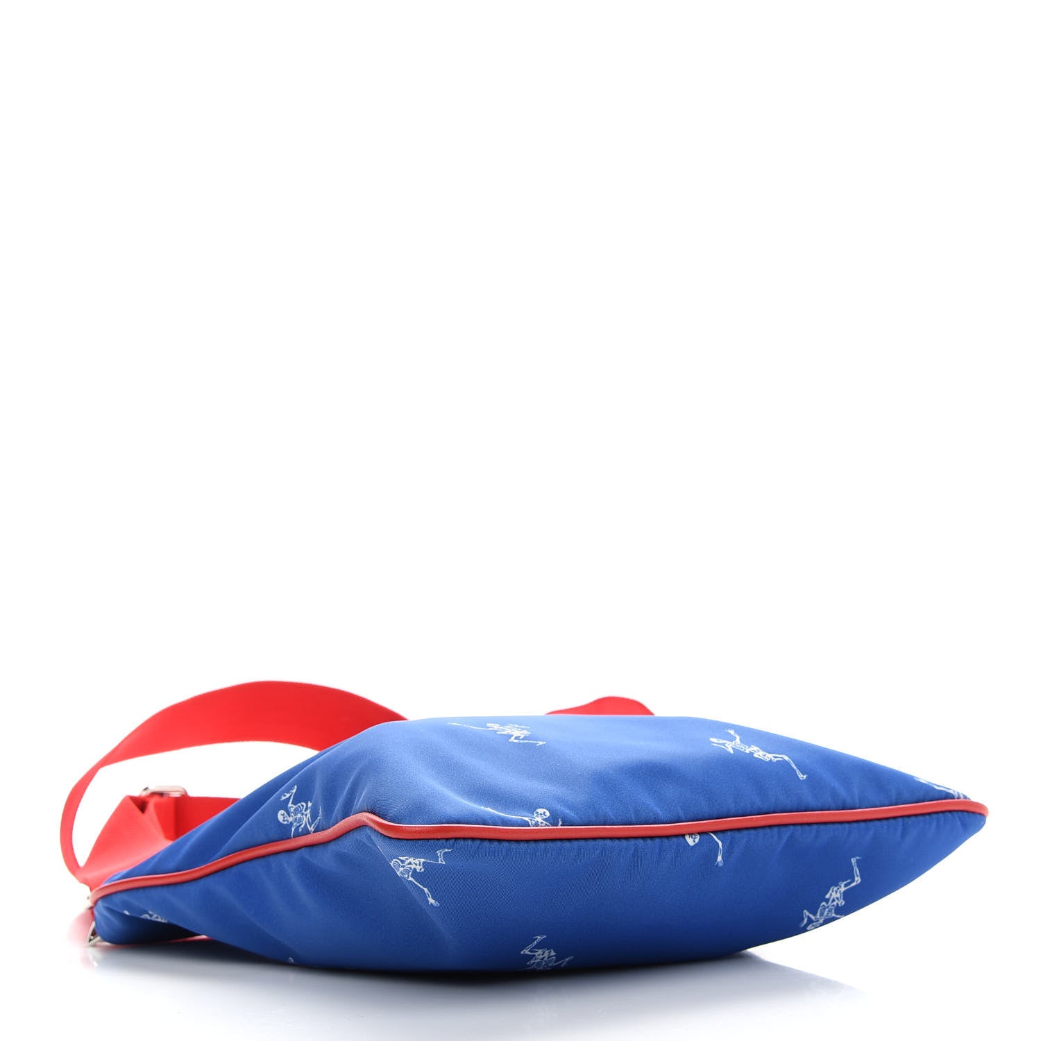 Alexander McQueen Nylon Dancing Skeleton Messenger Bag Blue Red White 4 of 8