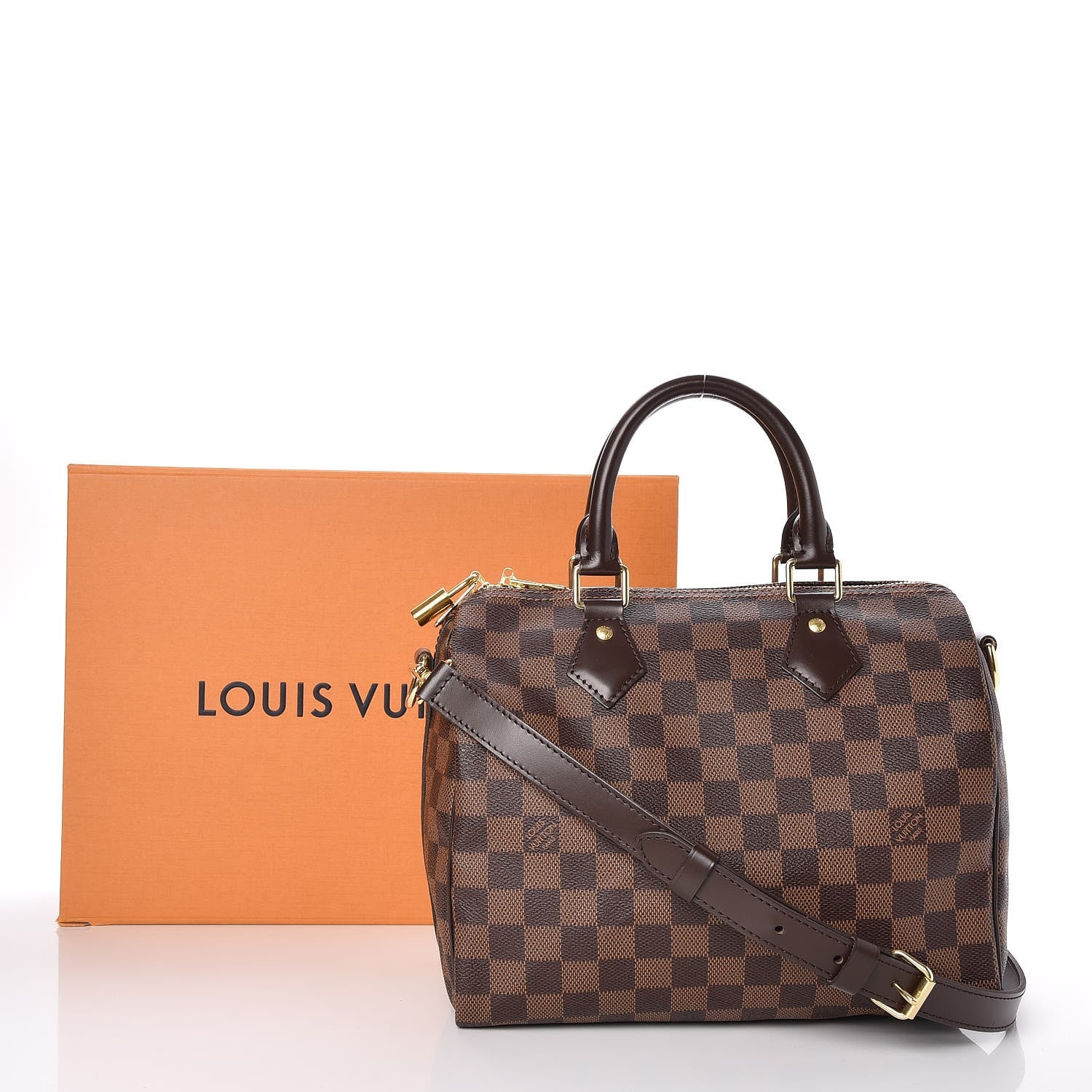 Louis Vuitton Damier Ebene Speedy Bandouliere 25 8 of 8