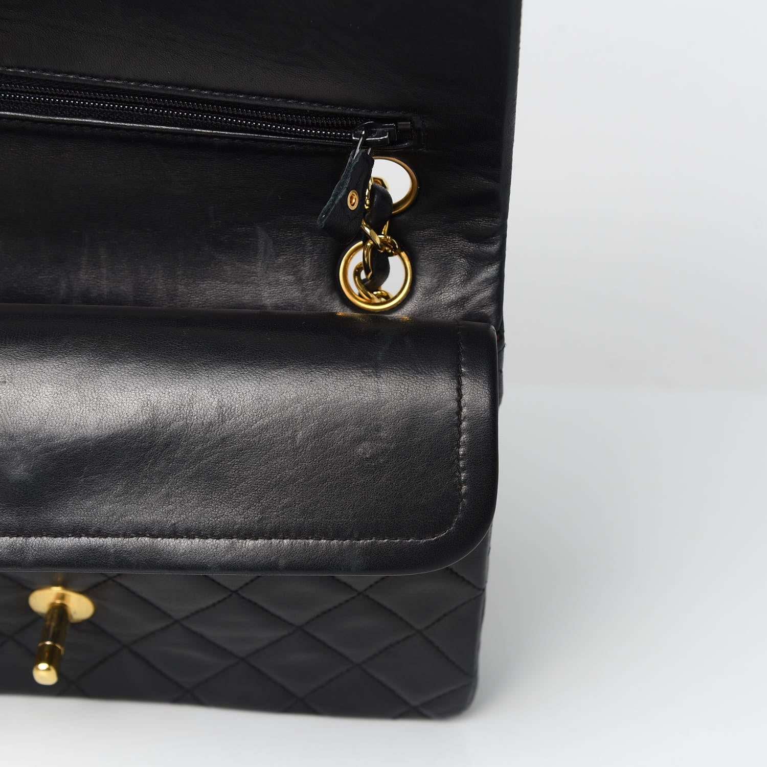 Chanel Lambskin Quilted Small Double Flap Black 14 of 19