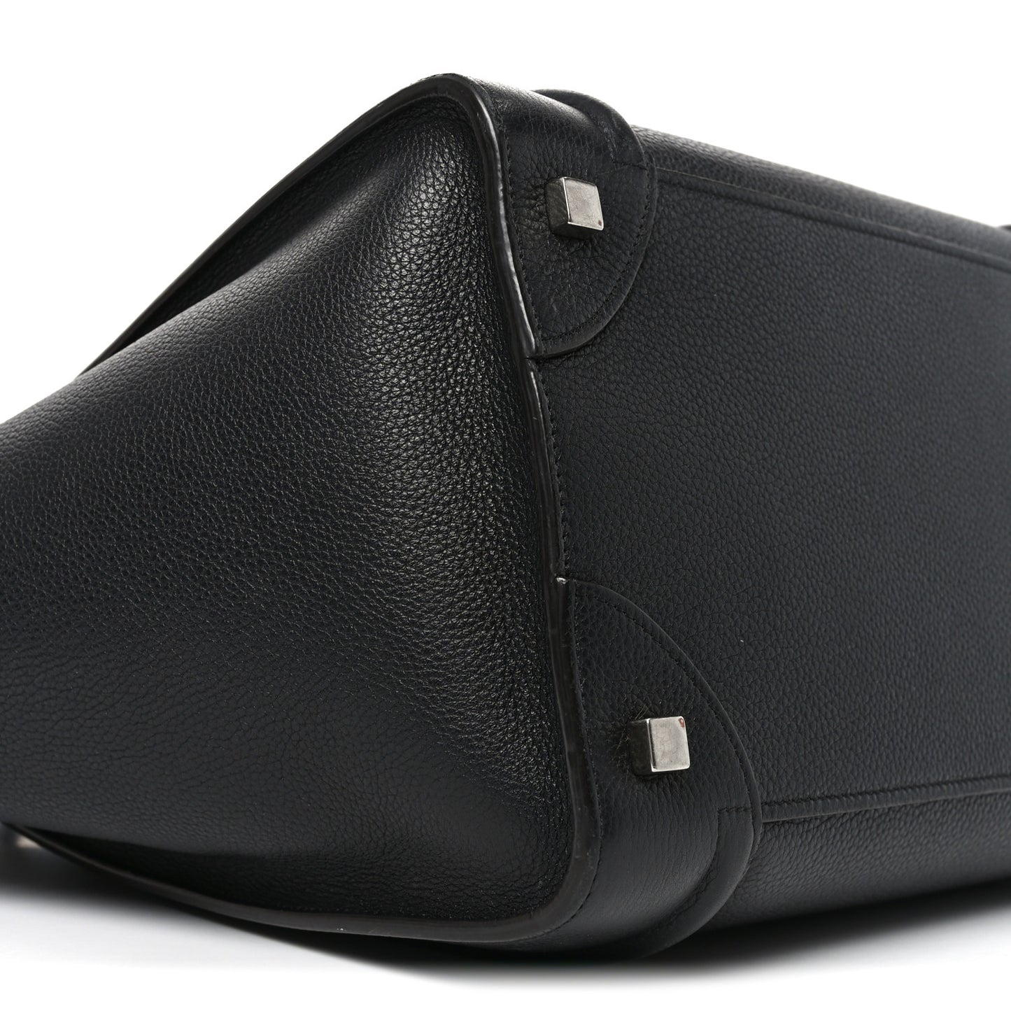 Drummed Calfskin Mini Luggage Black