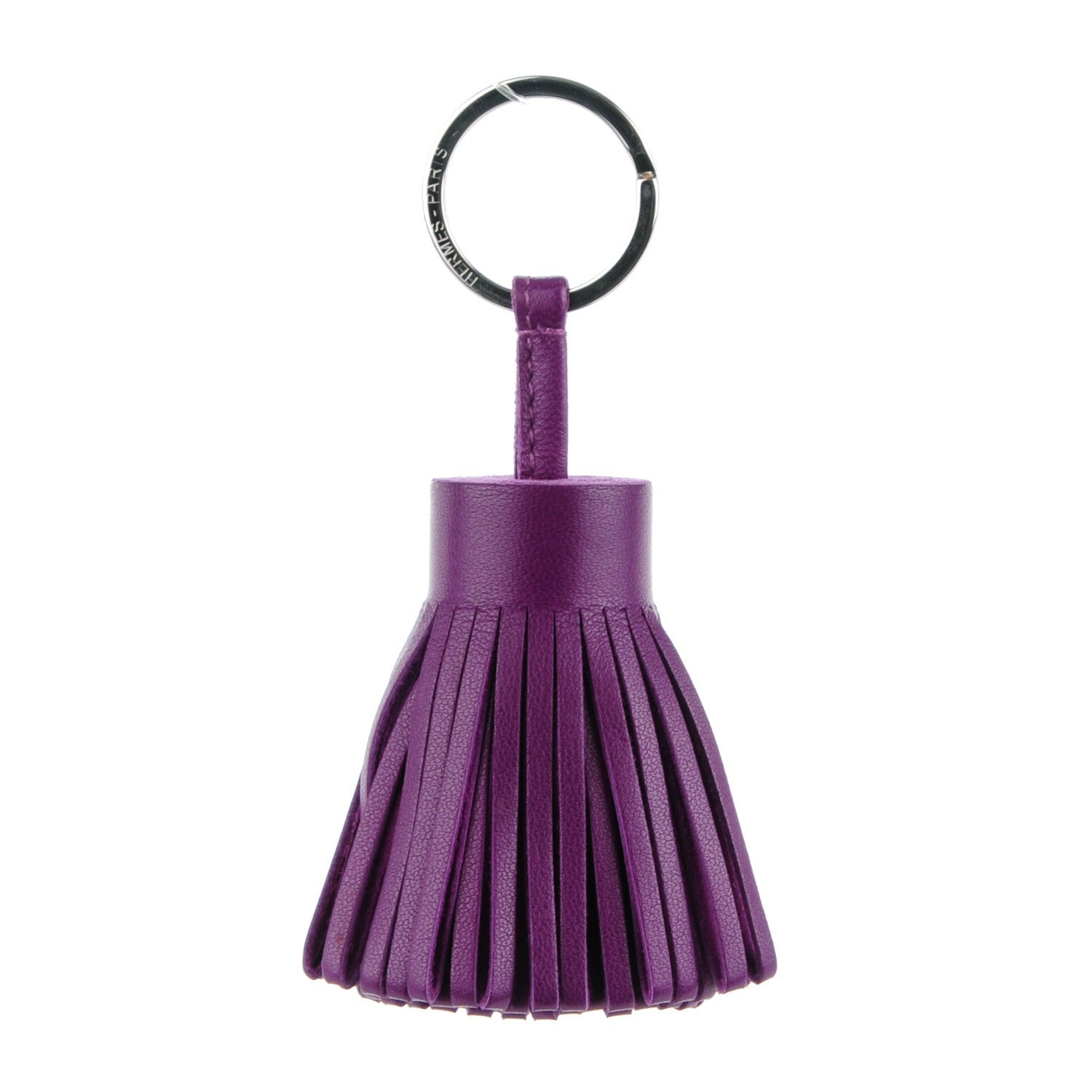Hermes Lambskin Carmen Tassel Key Holder Anemone 1 of 3