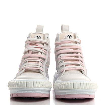 Louis Vuitton Iridescent Technical Mesh Monogram LV Squad Sneaker Boots 37 Rose Clair 2 of 9