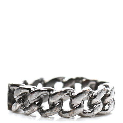 Chanel Chain CC Ring 53 6.25 Silver 3 of 4