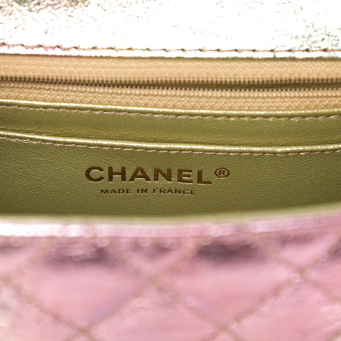 Metallic Goatskin Quilted Mini 2.55 Reissue Flap Multicolor