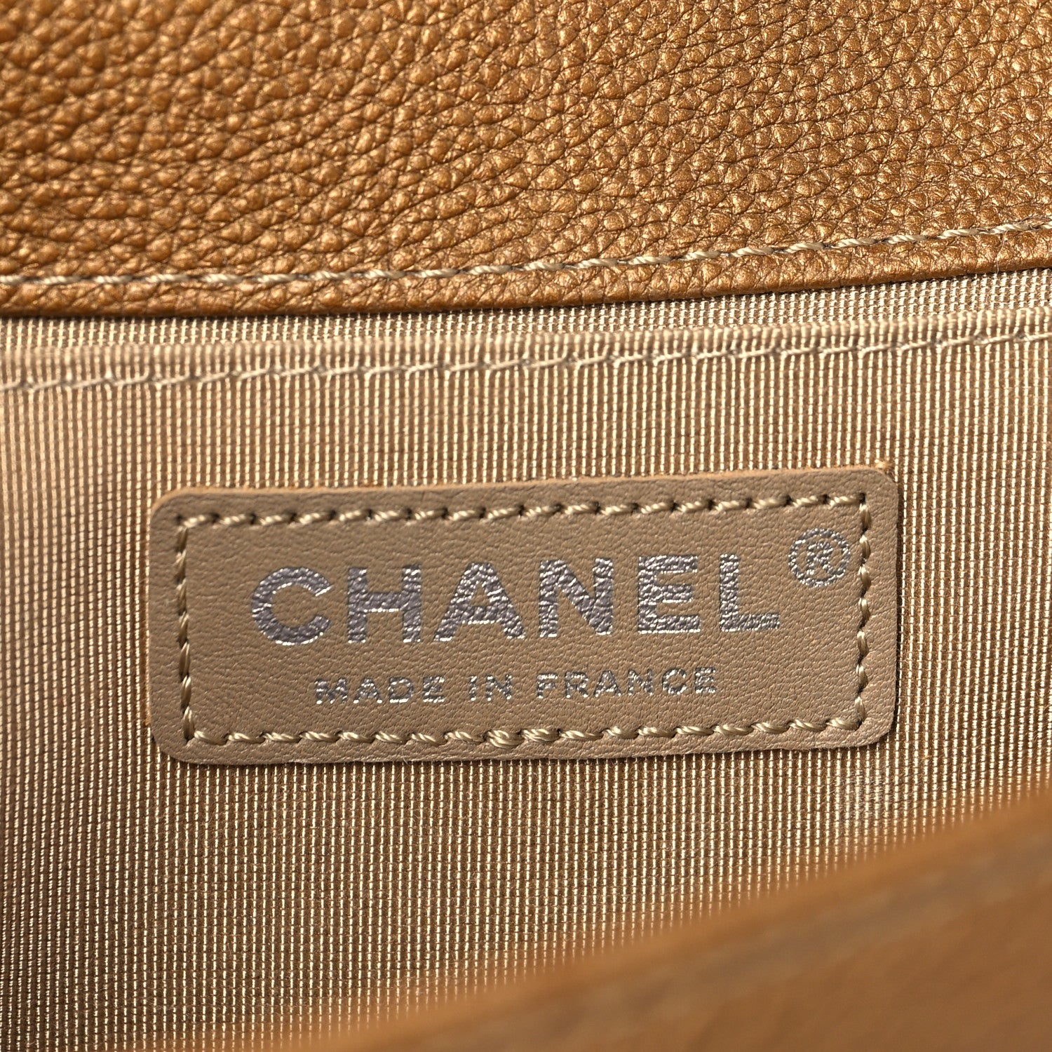 Chanel Caviar Quilted Medium Boy Flap Dark Gold 6 of 9