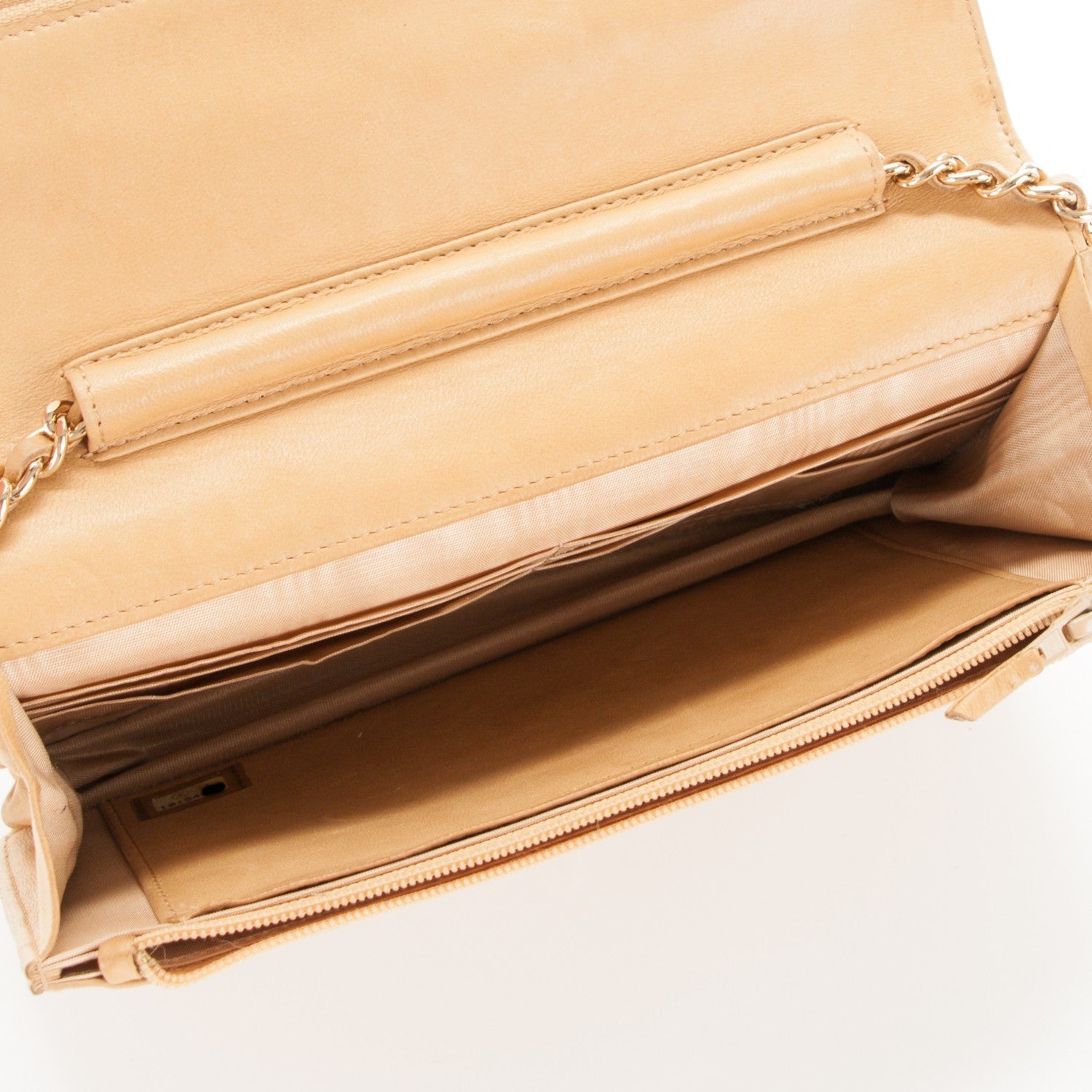 Chanel Caviar Timeless CC Wallet On Chain WOC Beige 5 of 8