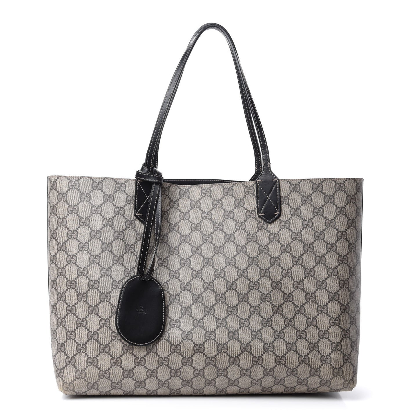 Calfskin GG Supreme Monogram Medium Reversible Tote Black