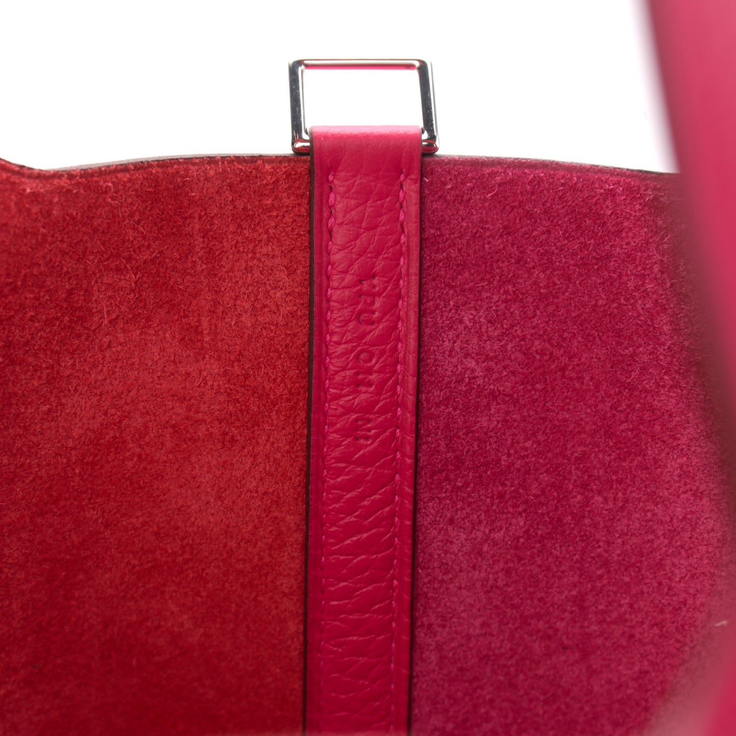 Taurillon Clemence Tri-Color Picotin Lock 18 PM Rose Extreme Rose Mexico Rouge De Coeur