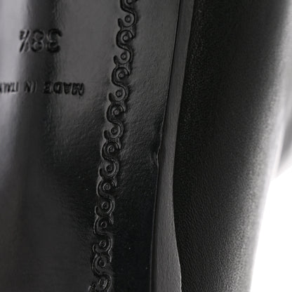 Chanel Calfskin CC Logo Mid Calf Boots Light Grey Black 16 of 19
