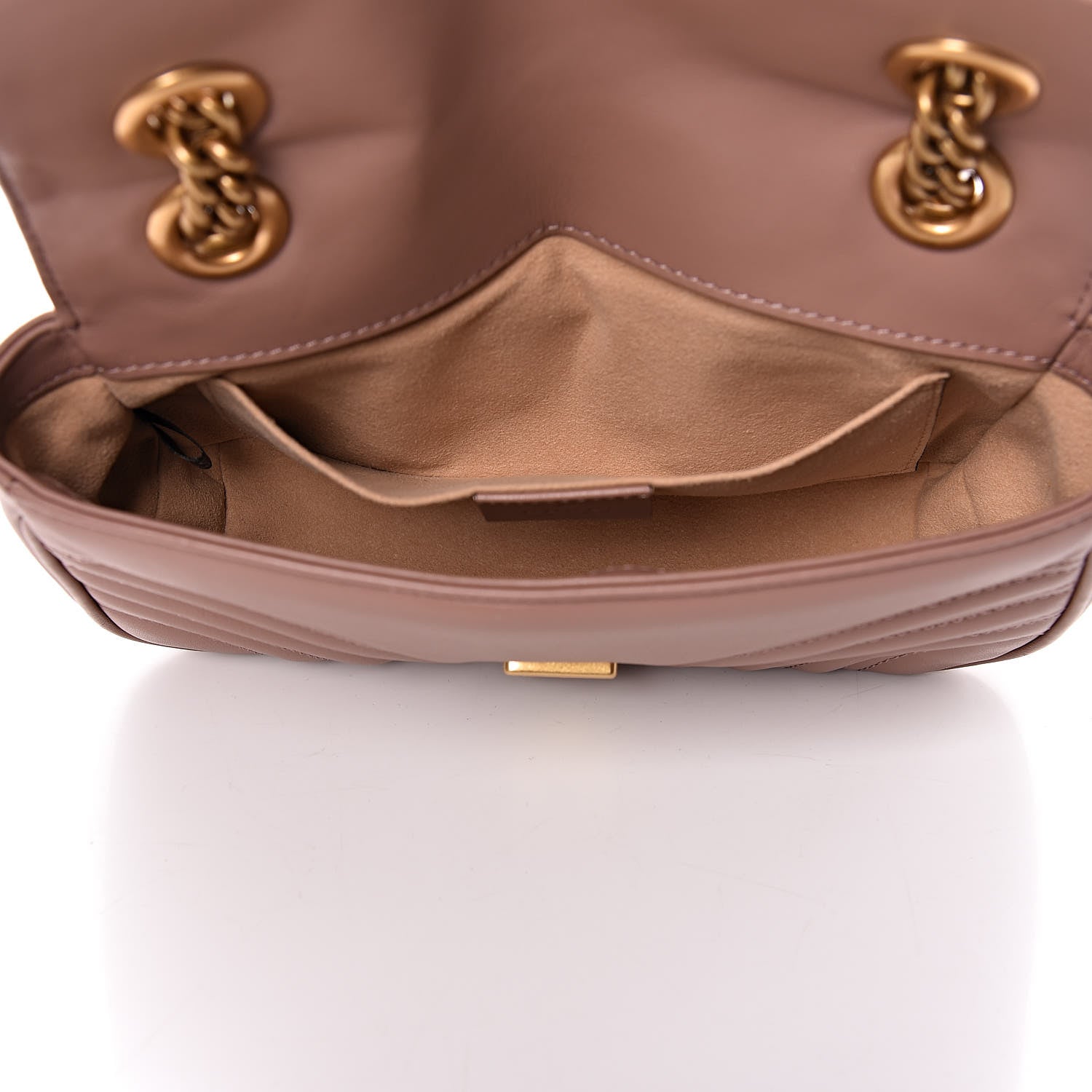 Gucci Calfskin Matelasse Mini GG Marmont Shoulder Bag Porcelain Rose 5 of 10