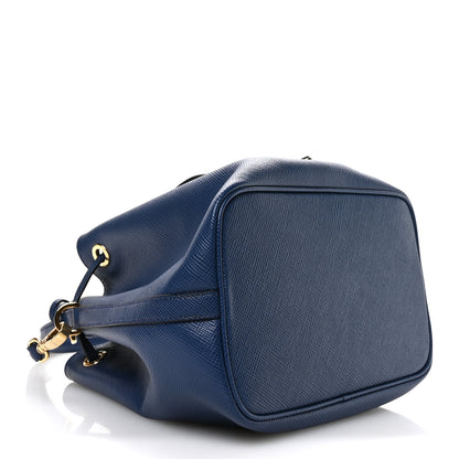 Prada Saffiano Cuir Bucket Bag Bluette 4 of 10