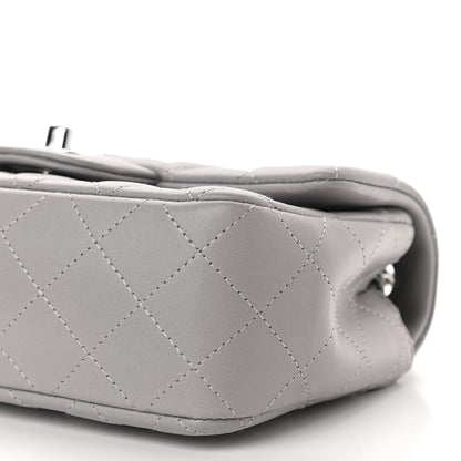 Chanel Lambskin Quilted Mini Rectangular Flap Grey 10 of 11