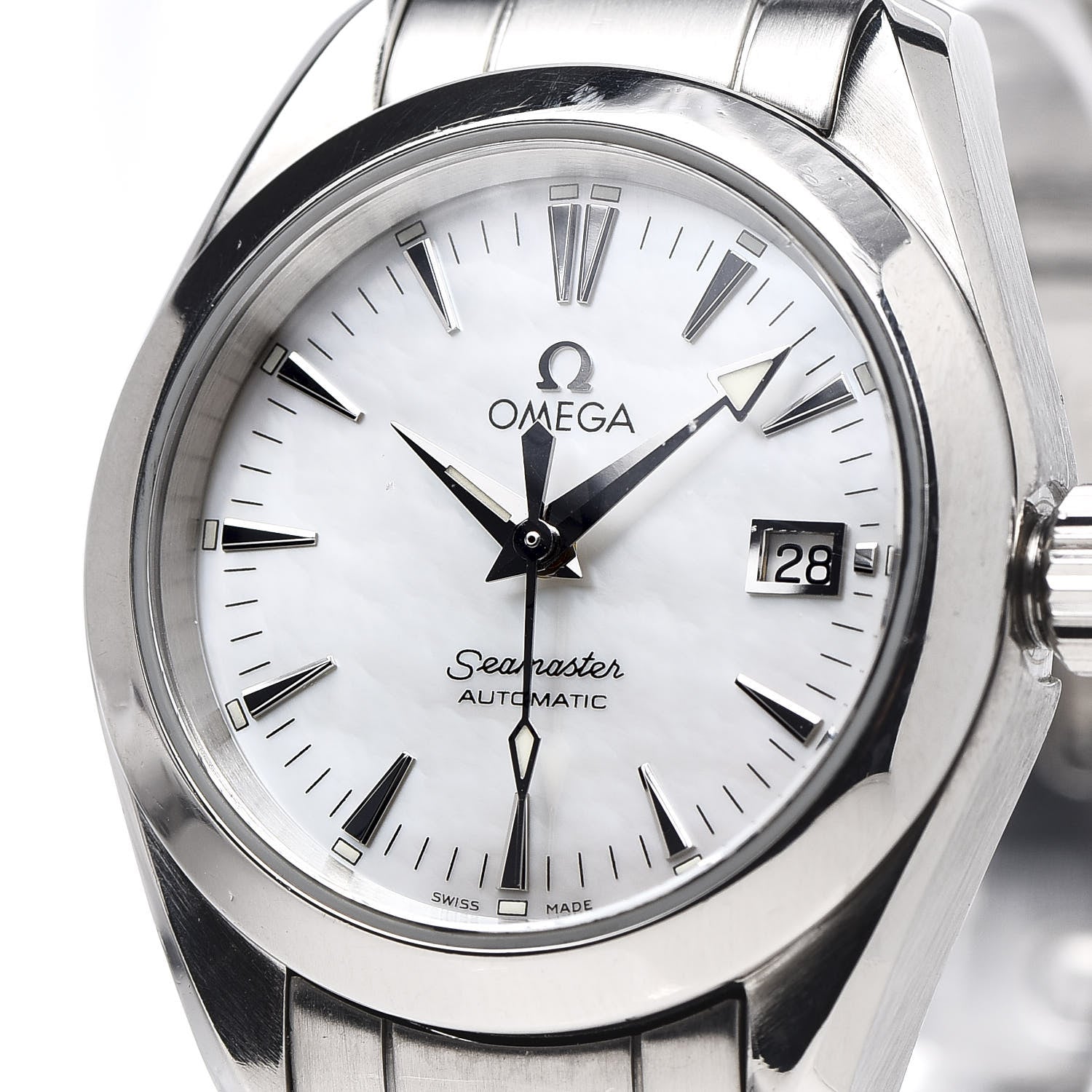 Omega Stainless Steel Mother of Pearl 29mm Seamaster Automatic Watch 2573.70.00 5 of 7