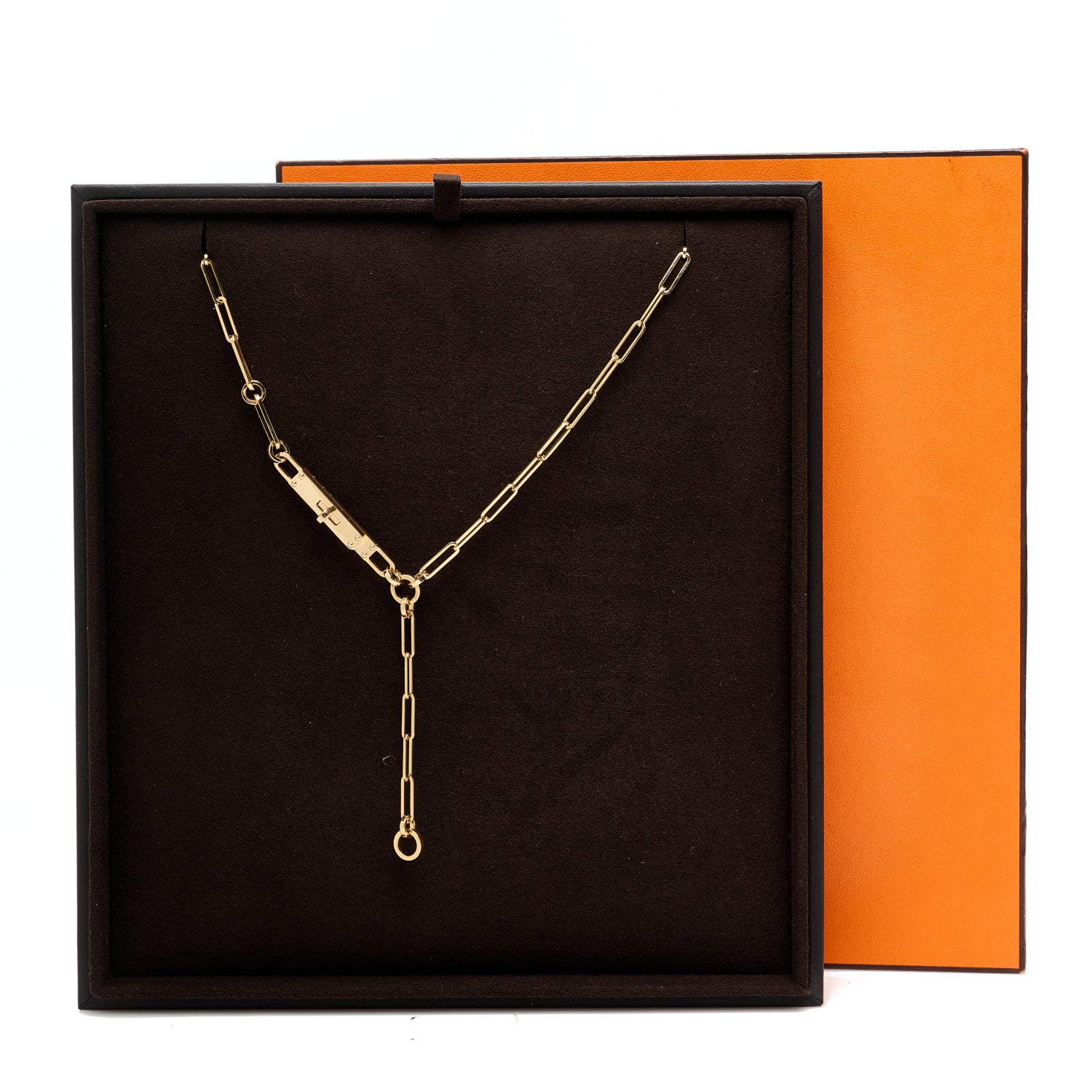 Hermes 18K Yellow Gold PM Kelly Chaine Lariat Necklace ST 4 of 5