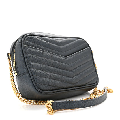 Saint Laurent Grain De Poudre Matelasse Monogram Mini Lou Camera Bag Faggio 2 of 11