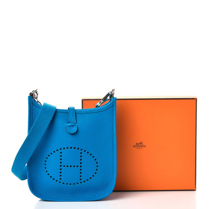 Hermes Taurillon Clemence Evelyne TPM Bleu Zanzibar 8 of 8
