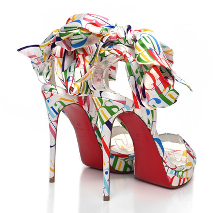 Christian Louboutin Crepe Satin ABC Du Desert 120 Sandal 37 Multicolor 4 of 9
