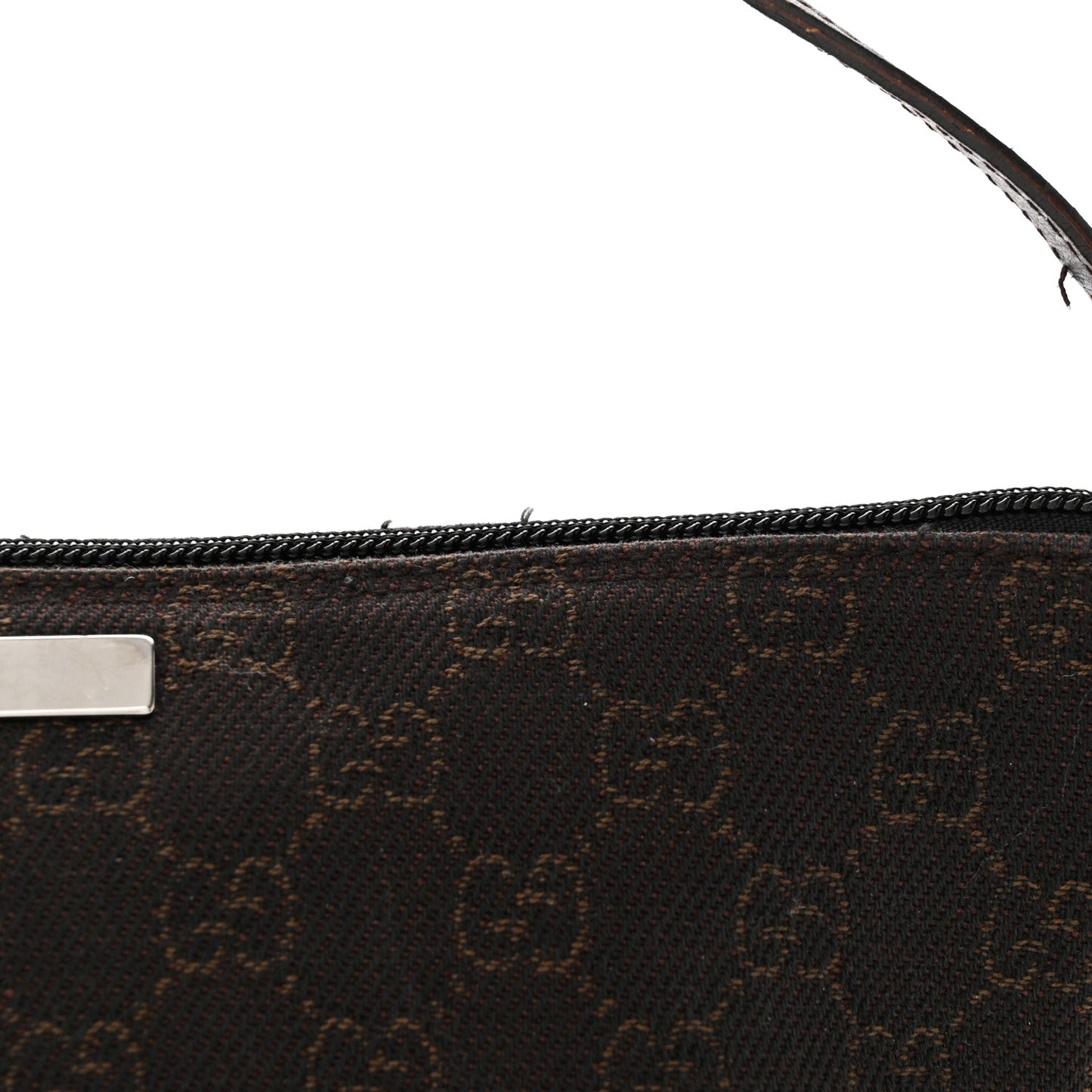 Denim Monogram Boat Pochette Dark Brown