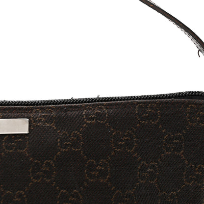 Gucci Denim Monogram Boat Pochette Dark Brown 12 of 15