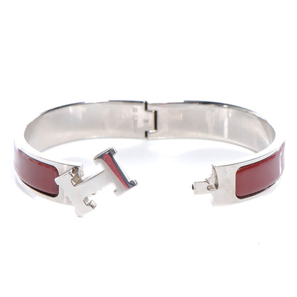 Hermes Narrow Enamel Clic Clac H Bracelet PM Burgundy 4 of 5