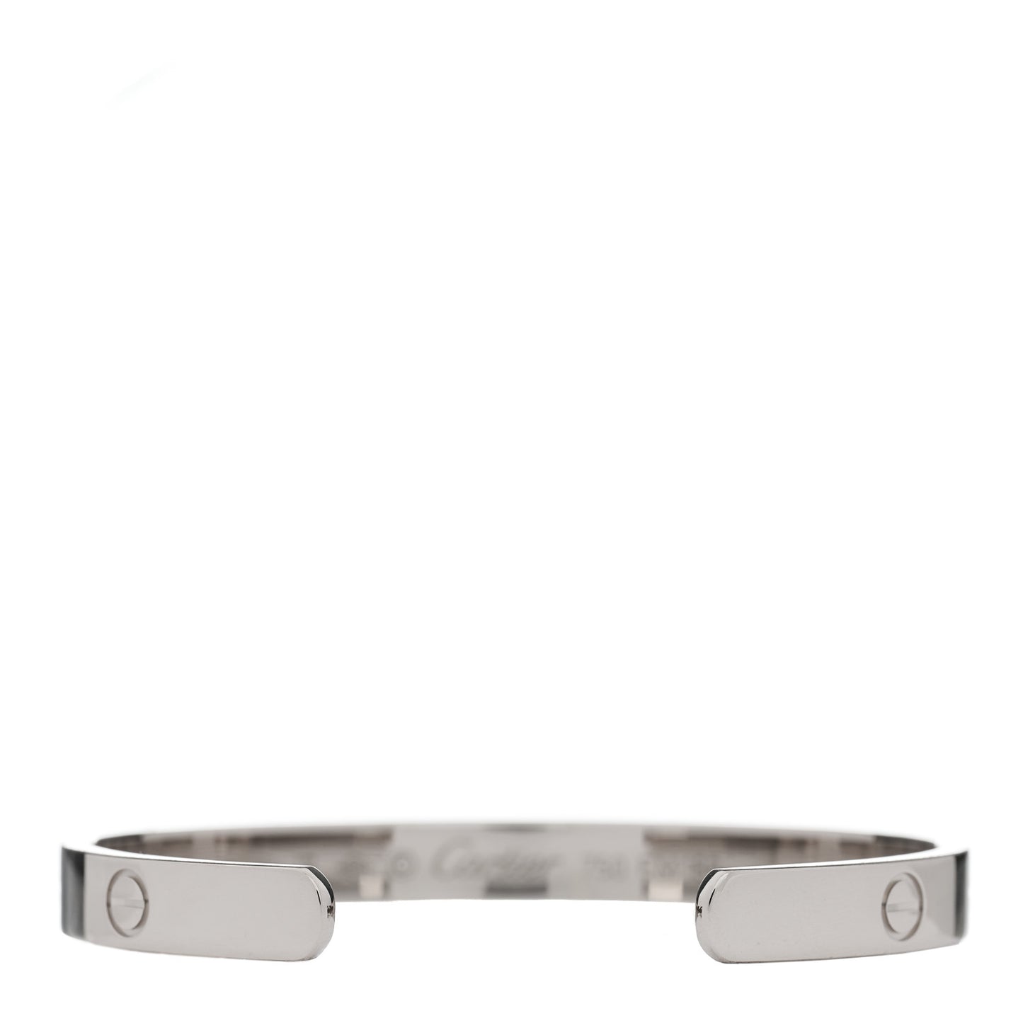 18K White Gold LOVE Cuff Bracelet 17