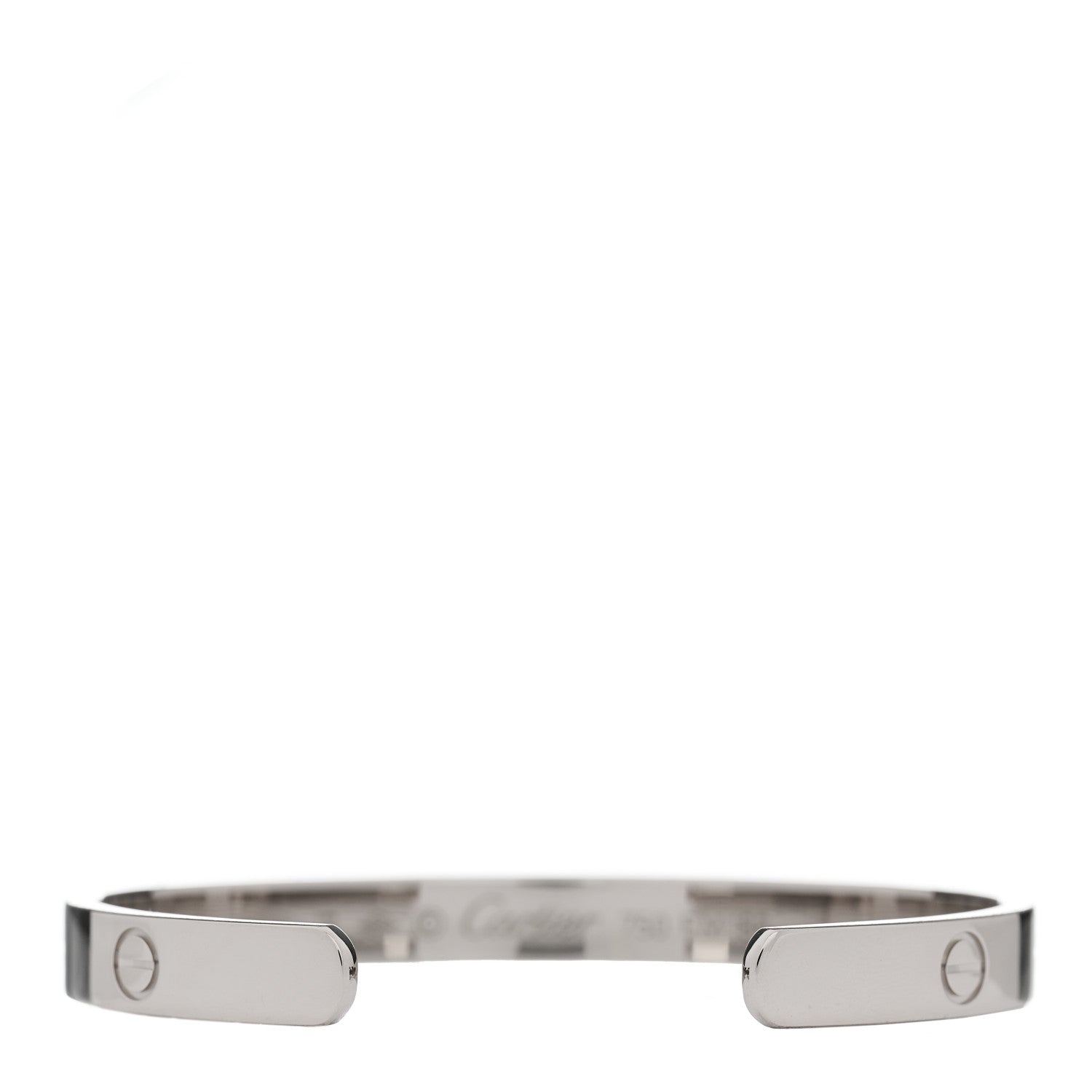 Cartier 18K White Gold LOVE Cuff Bracelet 17 2 of 3