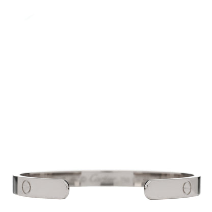 Cartier 18K White Gold LOVE Cuff Bracelet 17 2 of 3