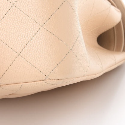Chanel Caviar Quilted Jumbo Double Flap Beige Clair 12 of 17