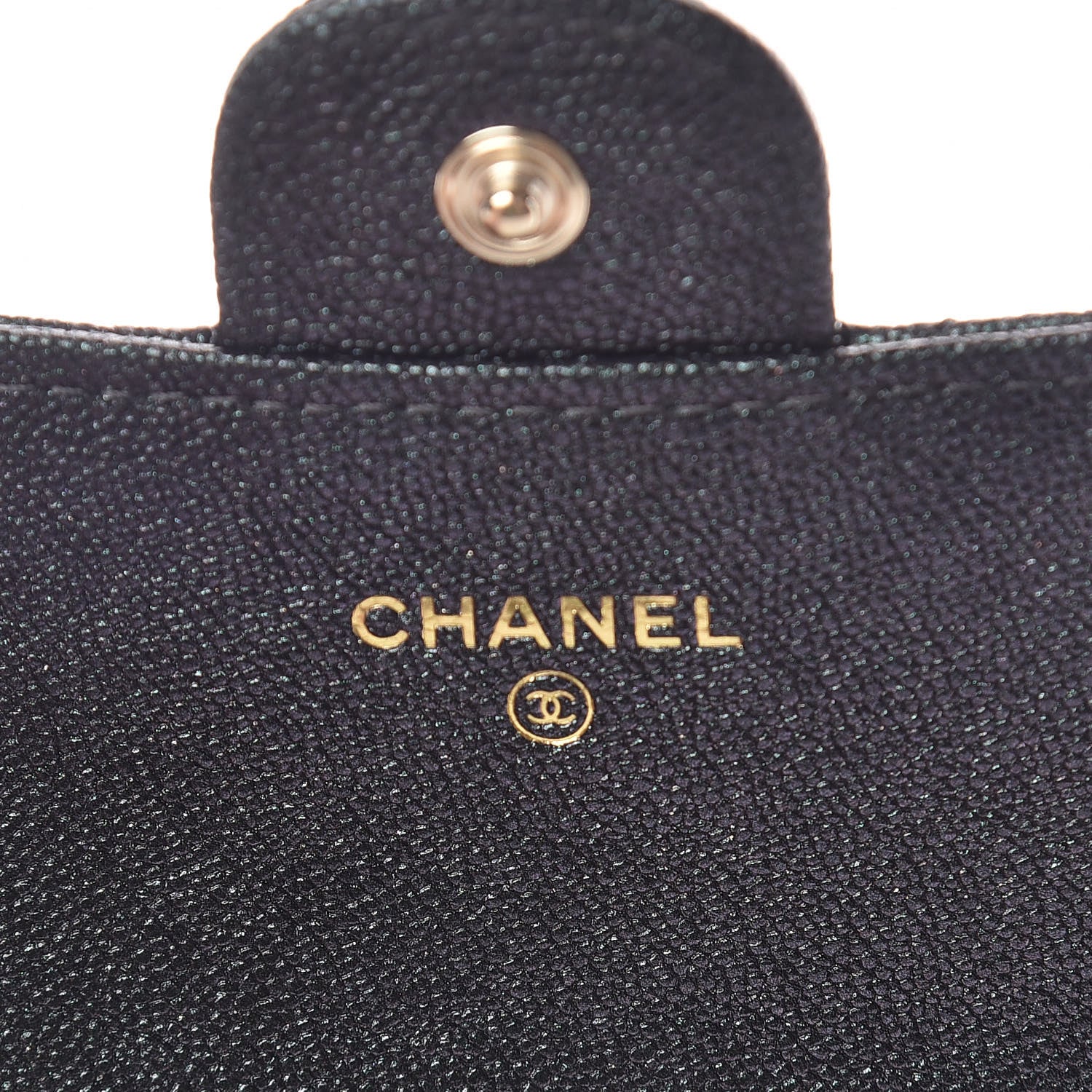 Chanel Iridescent Caviar Quilted Medium Flap Wallet Black 6 of 11