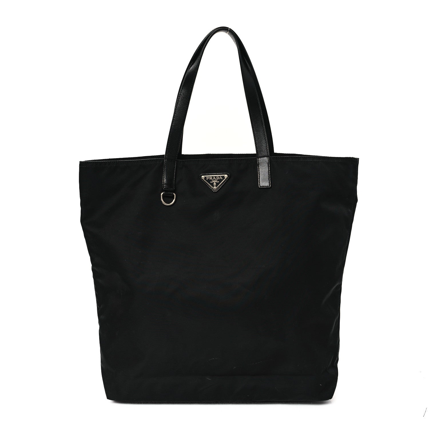 Prada Tessuto Nylon Soft Calfskin Tote Black 1 of 11