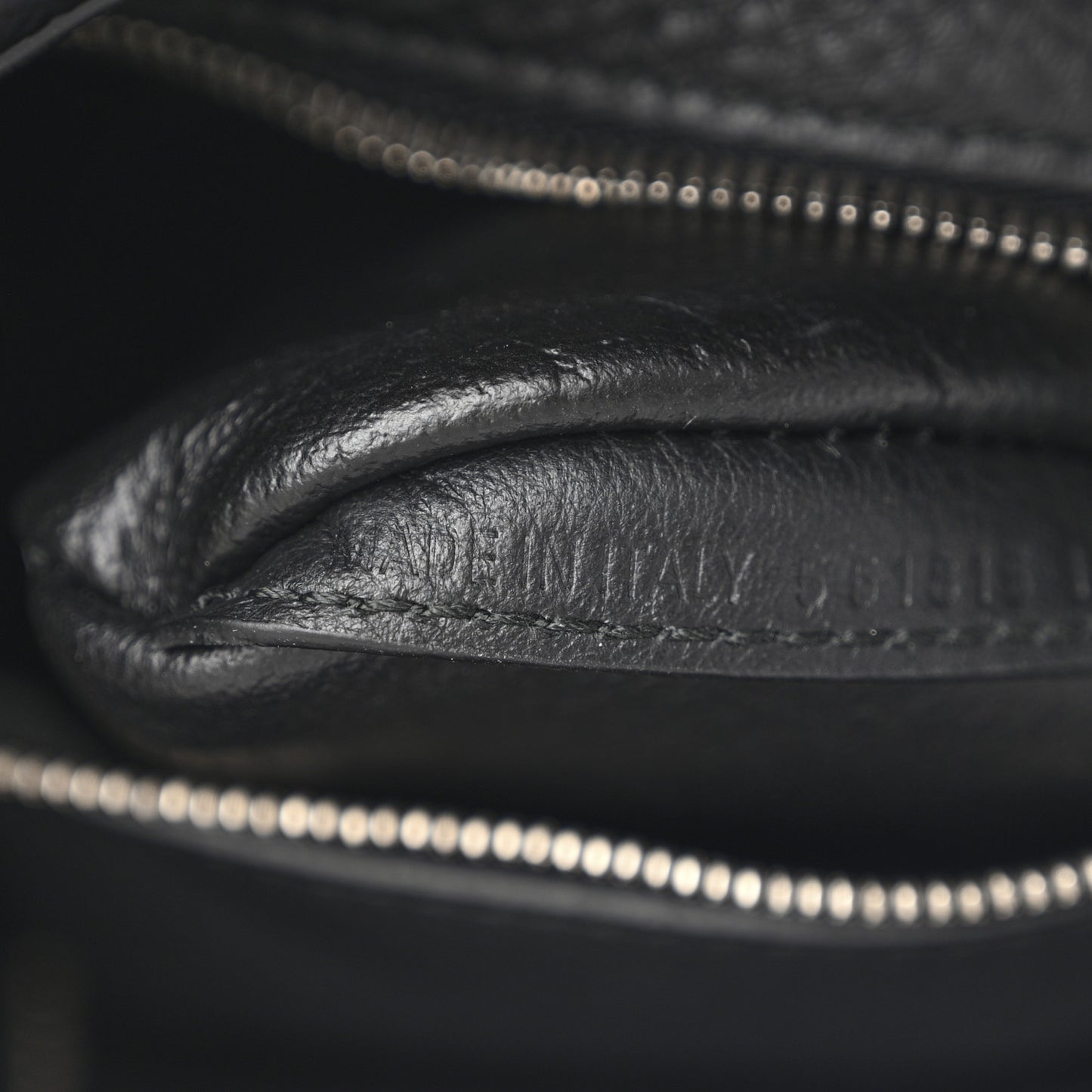 Metallic Goatskin Logo XXS Everyday Tote Argent Black