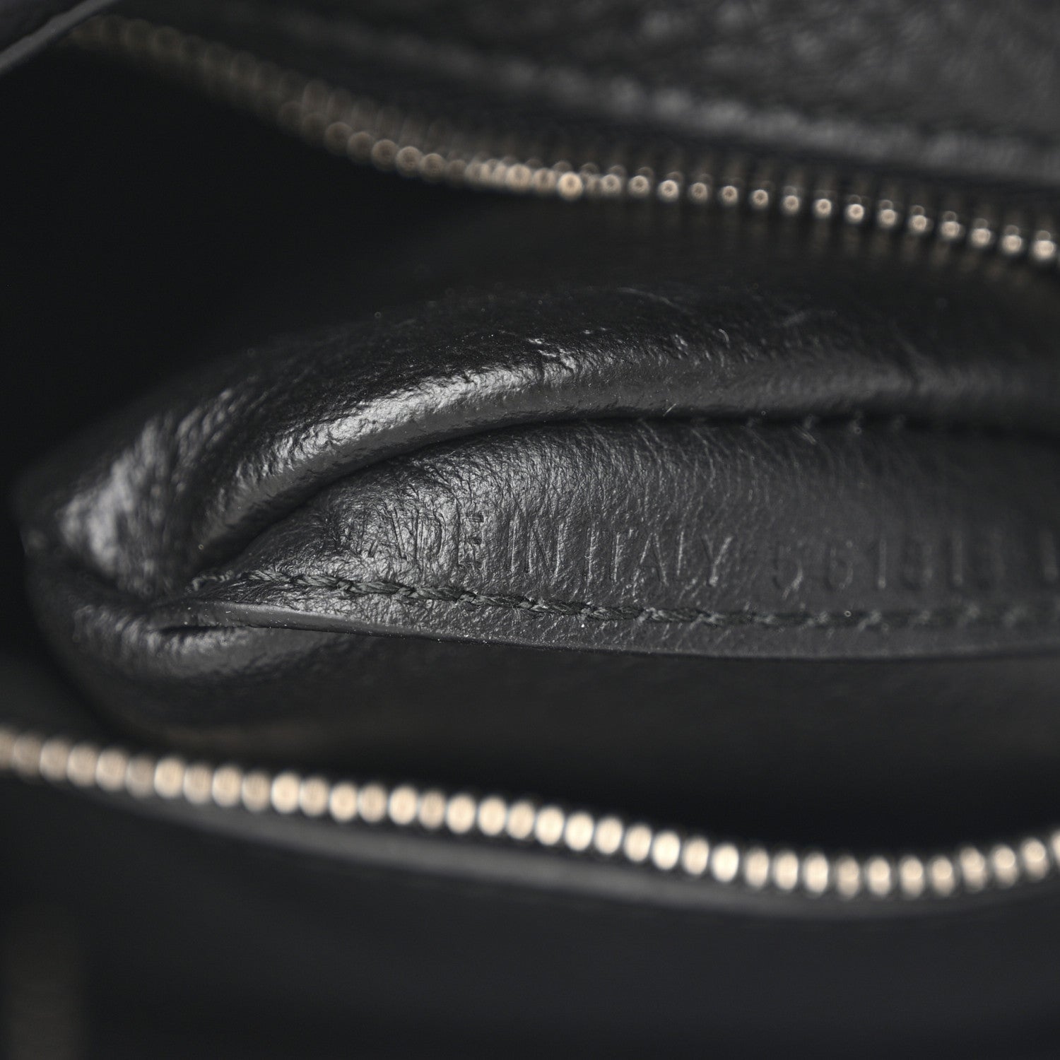 Balenciaga Metallic Goatskin Logo XXS Everyday Tote Argent Black 7 of 12